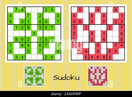 Unique sudoku set Stock Vector