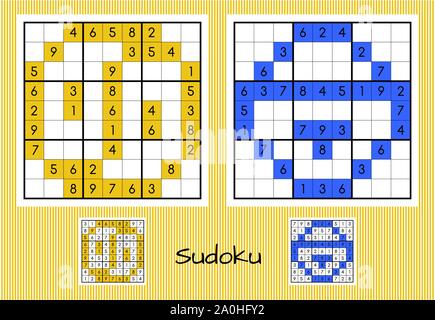 Unique sudoku set Stock Vector