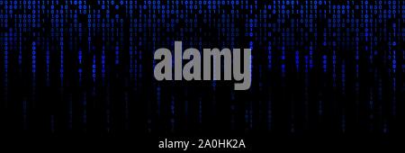 Binary code algorithm background. Computer digital language illustration Stock Vector