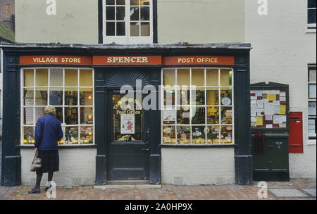 A traditional Village Store and Post Office, Alfriston, East Sussex, England, UK. Circa 1980's Stock Photo