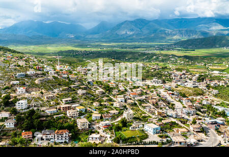 Aerial view of Saranda, Albania Stock Photo