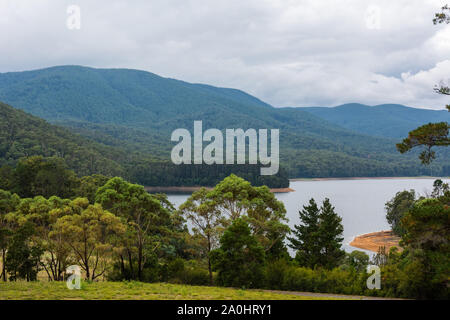 Landscape around Maroondah Reservoir in Victoria, Australia. Stock Photo