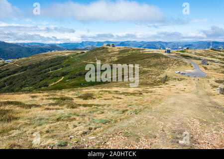 View from the summit of Mt Buller (1,805m above sea level) in Victoria, Australia. Stock Photo