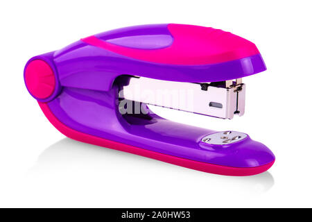 The Pink Stapler isolated on white background. Stock Photo