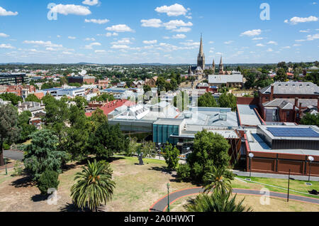View over Bendigo city in Victoria, Australia. Stock Photo