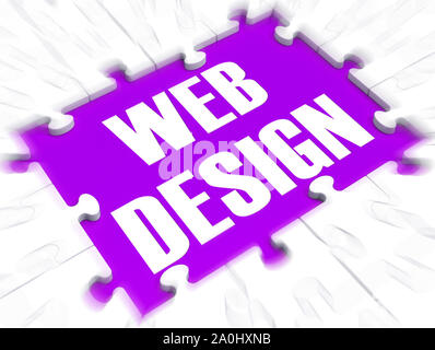 Web design means making an internet website or program. Designing and processing web graphics - 3d illustration Stock Photo