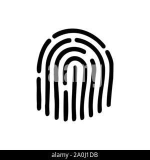 Fingerprint icon vector. Fingerprint symbol. Linear style sign for mobile concept and web design. Stock Vector