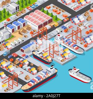 Isometric City Boulevard Stock Vector