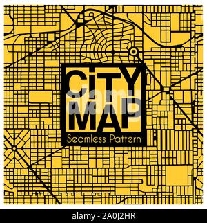 Abstract seamless city plan Stock Vector