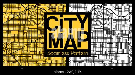Abstract seamless city plan Stock Vector