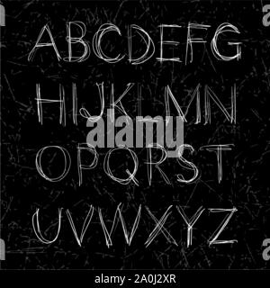 Hand drawn alphabet Stock Vector