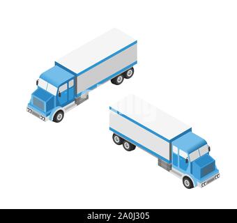Set of cars and trucks Stock Vector
