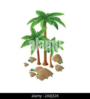 Isometric landscape scene Stock Vector