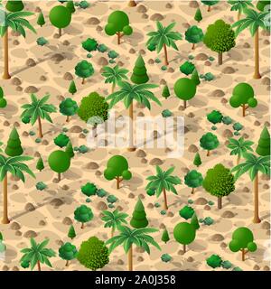 An isometric natural Stock Vector