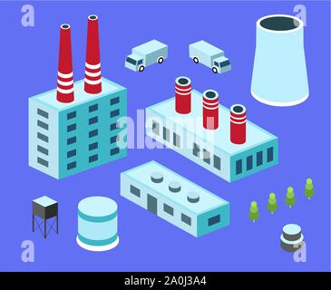 Flat isometric style Stock Vector
