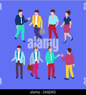 Isometric people business Stock Vector