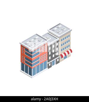 Style flat isometric Stock Vector