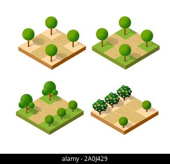 Isometric park urban Stock Vector