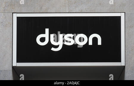 KOELN, GERMANY - CIRCA AUGUST 2019: Dyson sign Stock Photo