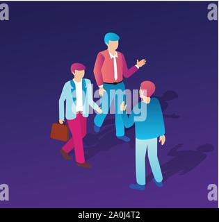 Isometric people business Stock Vector