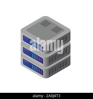 Isometric 3D computer Stock Vector