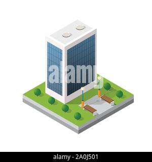 The smart building home Stock Vector