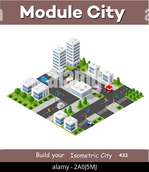 Isometric 3d trees forest Stock Vector