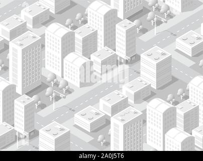 Urban isometric area Stock Vector