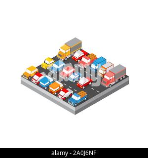 Isometric module block Stock Vector