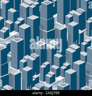 Isometric background seamless Stock Vector