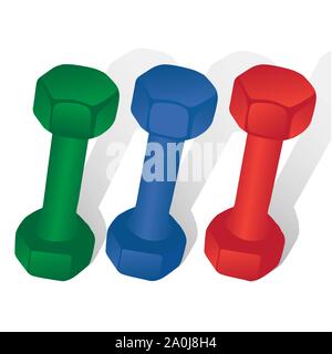 Dumbbells vector illustration on a white background isolated Stock Vector
