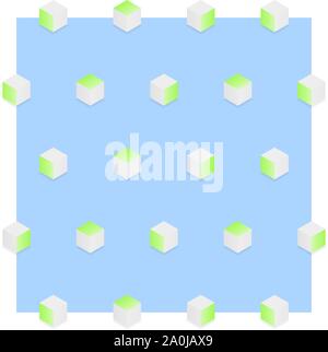 Abstract seamless pattern from the isometric cubes. Stock Vector