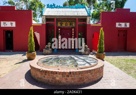 Bendigo, Victoria, Australia - February 28, 2017. Entrance to Joss House Temple in Bendigo, VIC. Stock Photo