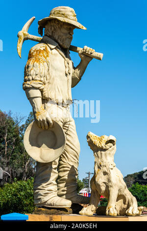 Ballarat, Victoria, Australia - March 8, 2017.  The Big Miner statue in Ballarat, VIC, is one of Australia’s big things. The Big Miner stands as a tri Stock Photo