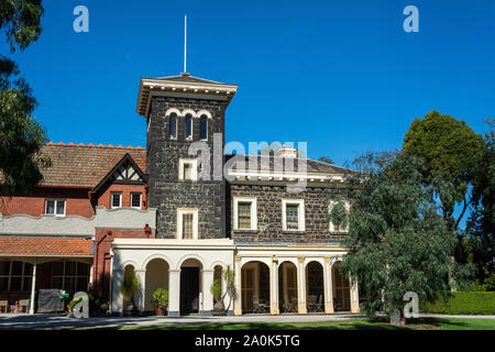 Melbourne, Australia - March 8, 2017. Bishopscourt building, dating from 1853, in Melbourne. The building was designed by Newson and Blackburn and is Stock Photo