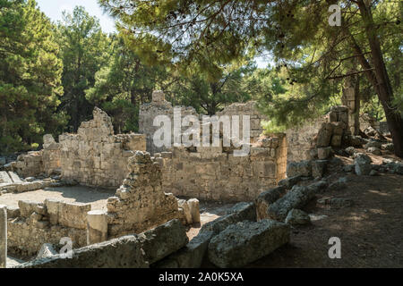 Ruins of ancient city of Phaselis, located in Kemer district of Antalya province,Turkey Stock Photo