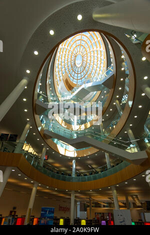 Atrium saircase in Liverpool Central Library in City Centre, England Stock Photo