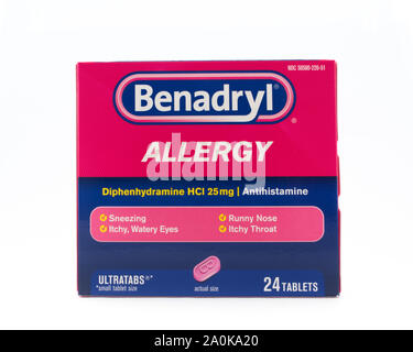 Curated visual reference: Gallery Detail: Benadryl Allergy Over The Counter Medicine Photographed In A Pharmacy