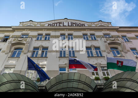 Grand Hotel Union in Ljubljana, Slovenia Stock Photo