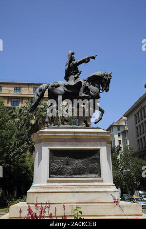 Athens Greece Bronze Equestrian Statue of Theodoros Kolokotronis Greek General in the War of Independence Outside the National History Museum Formerly Stock Photo