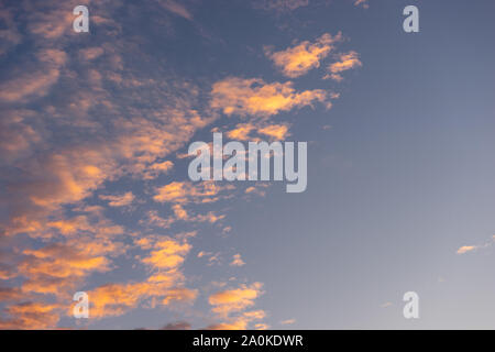 The sky over Cabbagetown in Toronto taken during my early morning walk. Stock Photo