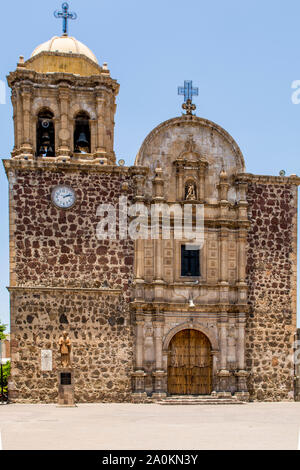 De la Purisima church in Main square, Tequila city, Jalisco, Mexico. Stock Photo