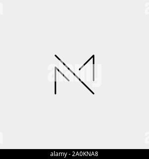 Letter M MM Monogram Logo Design Minimal - Stock Illustration [61794507] -  PIXTA