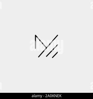 Letter M MM Monogram Logo Design Minimal Graphic by vectoryzen