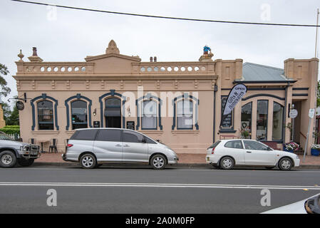 The 1871 former CBC bank on the main street in Milton New South Wales is a single storey late Victorian Italianate building that is well preserved Stock Photo
