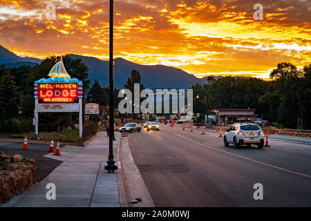 Manitou Springs, Colorado, USA - Small town near Colorado Springs Stock Photo