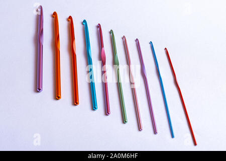 Knitting Needles and Crochet Hooks on Display in a Craft Store Stock Photo  - Alamy