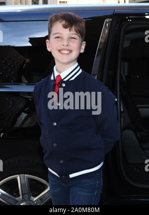 New York, USA. 20th Sep 2019. September 20, 2019 Iain Armitage at Build Series to talk about new season of Young Sheldon in New York. September 20, 2019 Credit:RW/MediaPunch Credit: MediaPunch Inc/Alamy Live News