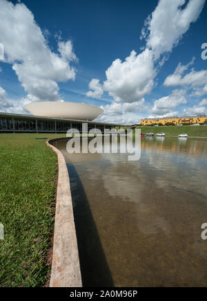 Brasilia, Brazil - May 17 2013: Wide view of the congress of Brasil in the capital, Brasilia Stock Photo