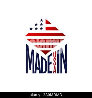 Made in USA sign logo icon vector illustrations Stock Vector